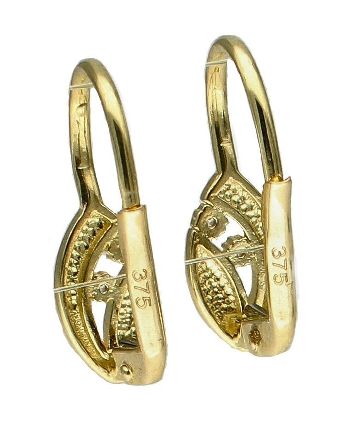 Złote kolczyki damskie 375 klasyczne z cyrkoniami KL 8820 375 (3).jpg